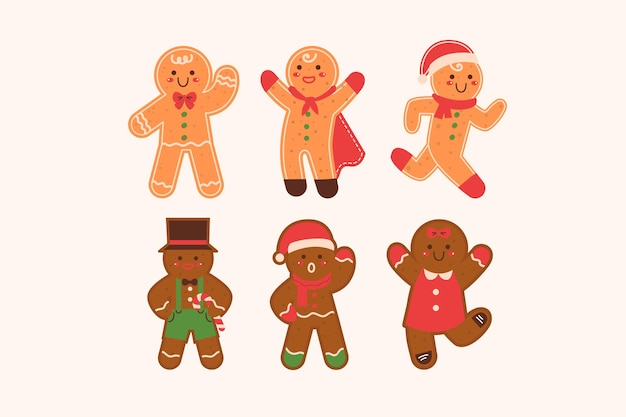 Christmas Gingerbread Character Illustration