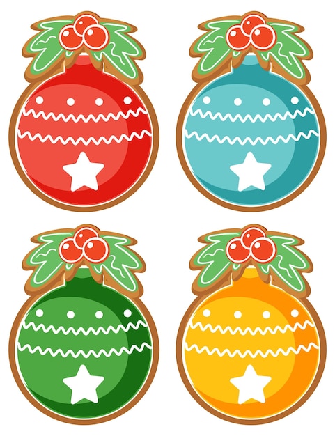 Christmas gingerbread cookies collection