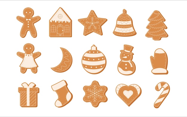 クリスマスのジンジャーブレードクッキー 冬の自家製のクリスマススイーツ