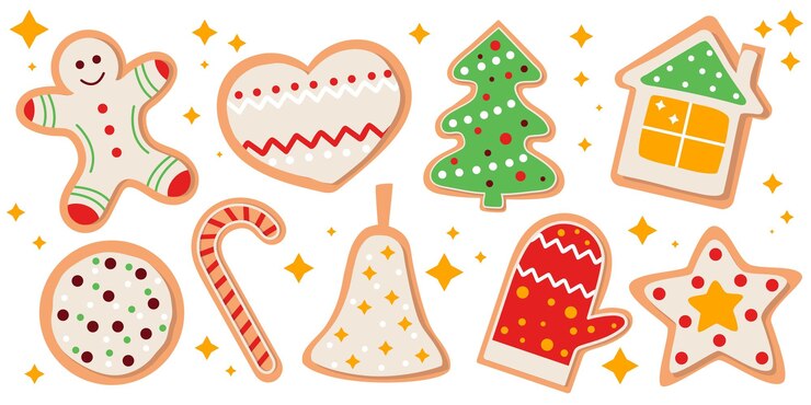 Christmas gingerbread Hand drawn collection