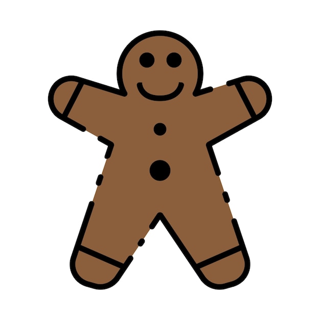 Christmas gingerbread icon vector template illustration logo design