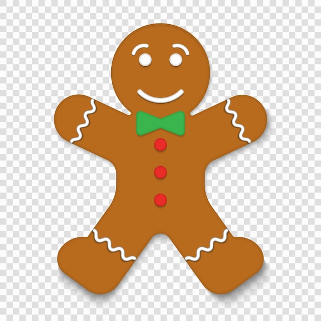 Christmas gingerbread man cookie