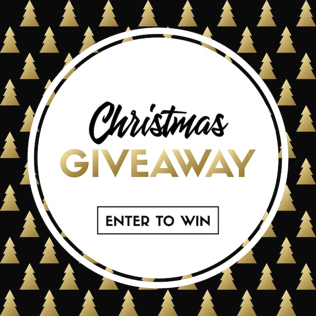 Christmas giveaway template for holiday contest