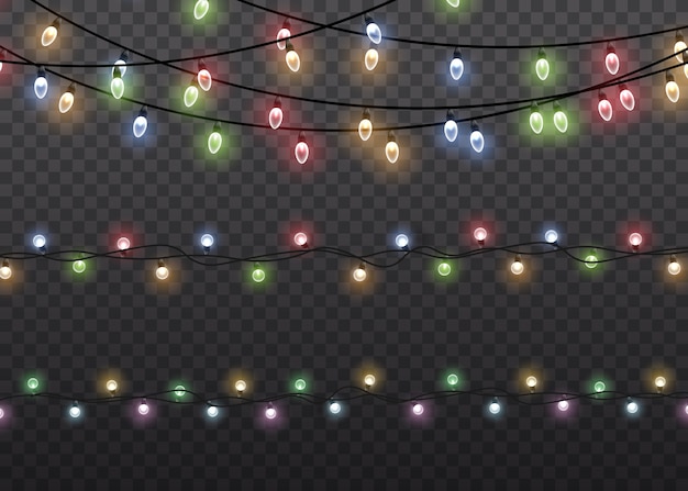 Christmas glow light lamp on wire strings