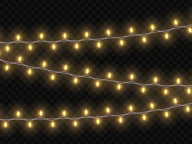 Christmas glowing lights. template for your design