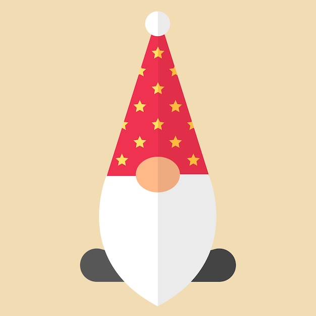 Christmas Gnome platte vector illustratie