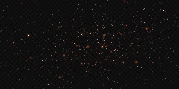 Vector christmas gold dust yellow sparks and golden stars shine with a special light