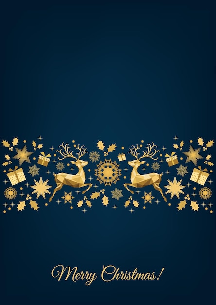 Christmas gold pattern golden   decoration happy new year blue background