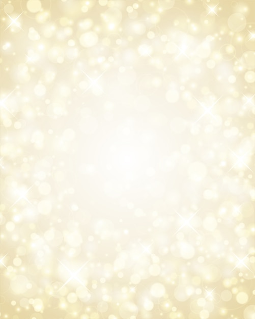 Christmas golden glitter lights  of bright glow magic bokeh and   illustration