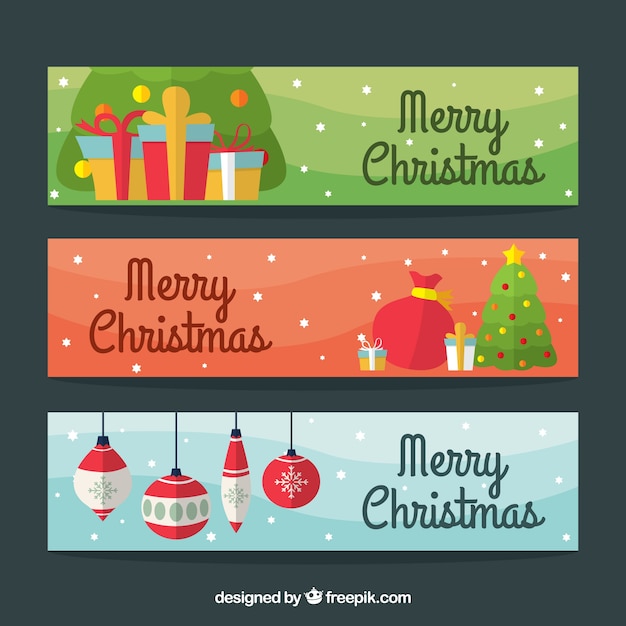 Christmas greeting banners