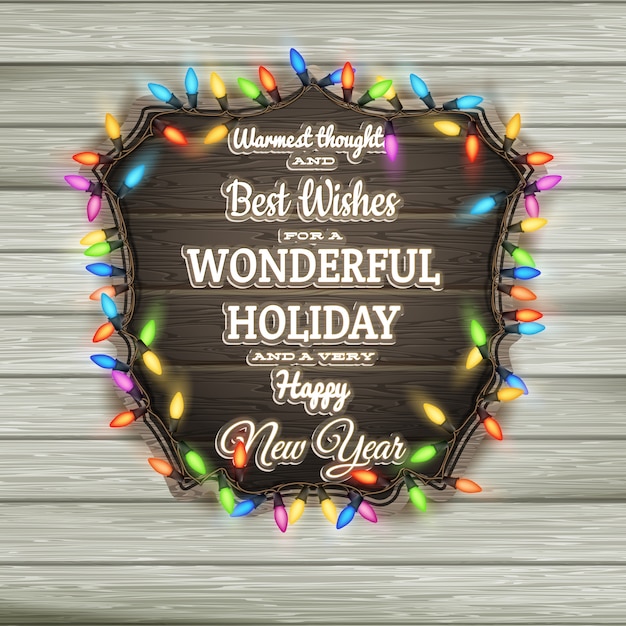 Christmas greeting Calligraphy - Vintage Signboard. 