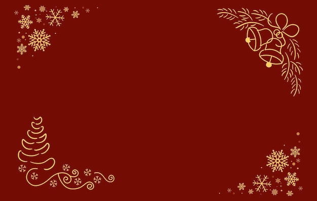 Christmas greeting card. Christmas frame border Holiday Christmas Background, message space