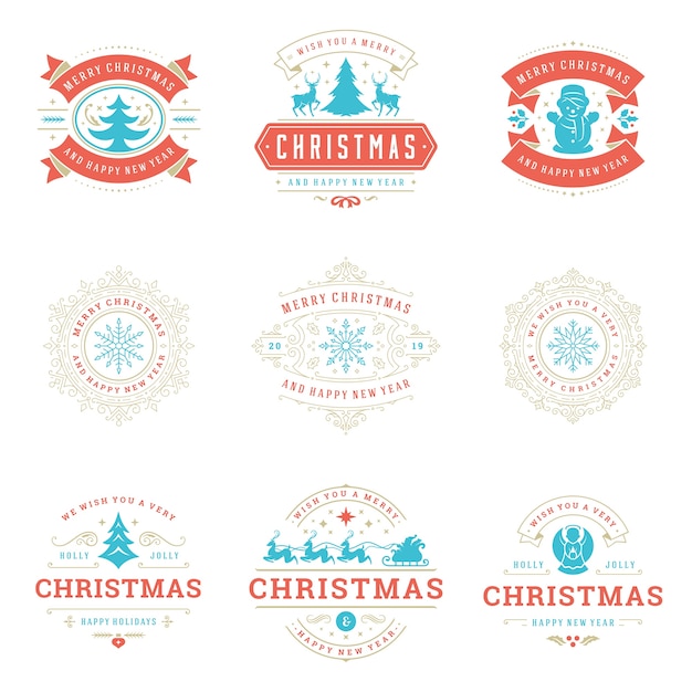 Christmas greeting card design template