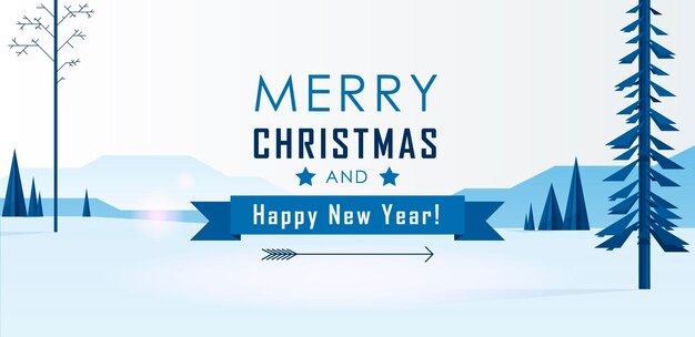 Christmas greeting card. Merry Xmas and happy New Year vector background.