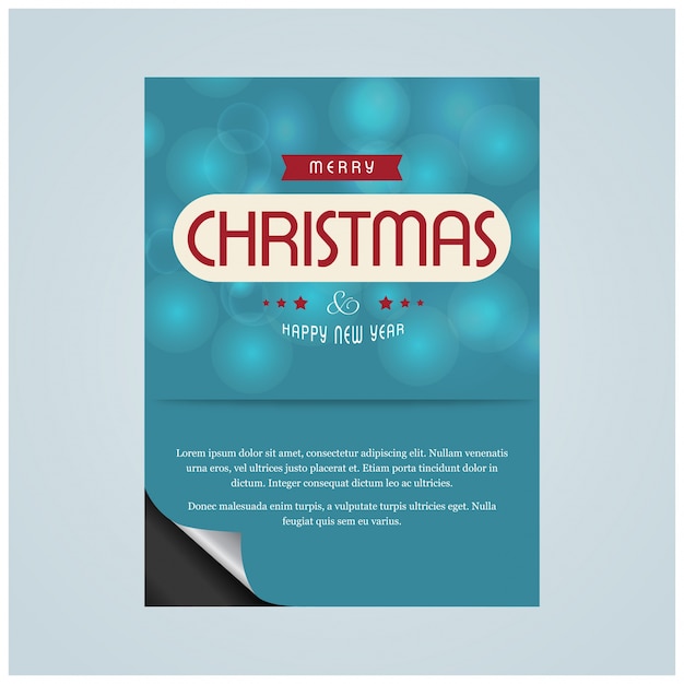 Christmas greeting card or poster design. merry christmas typography holidays wish logo emblem template.