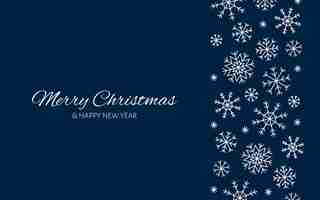 Vector christmas greeting card snowflake blue white line fine line editable snow crystal outline minimal invitation banner screensaver website background postcard new year flyer succinct winter gift