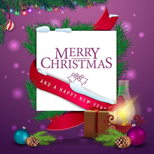 Christmas greeting card template