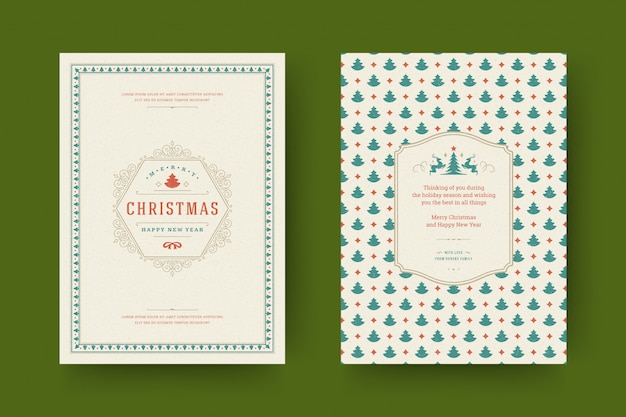 Christmas greeting card  template  .