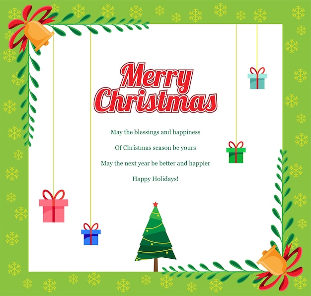 Christmas greeting card vector