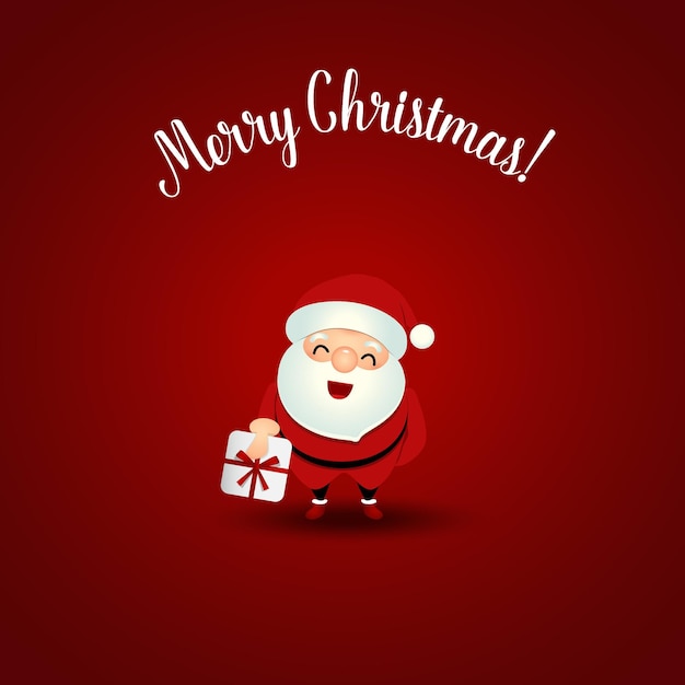 Christmas Greeting Card with Christmas Santa Claus Vector illustration