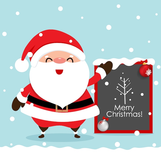 Christmas Greeting Card with Christmas Santa Claus