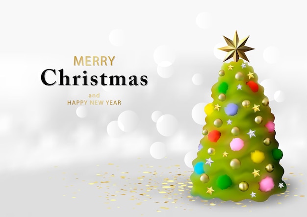 ベクトル クリスマス 飾り付け の クリスマス ツリー の クリスマス グリーティング カード
