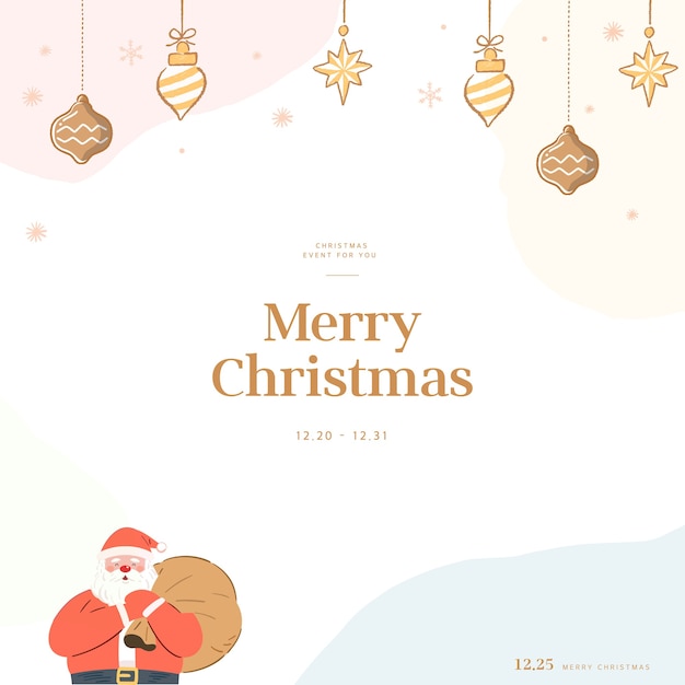 Christmas greeting card with emotional feeling illustration