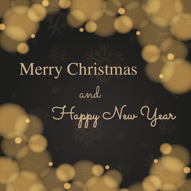 christmas greeting card with golden balloons