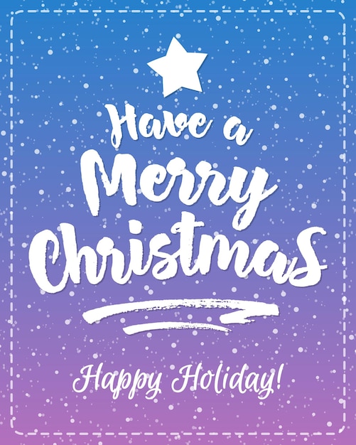 Christmas greeting card with white emblem