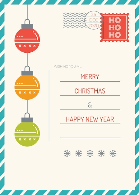 Vector christmas greeting card