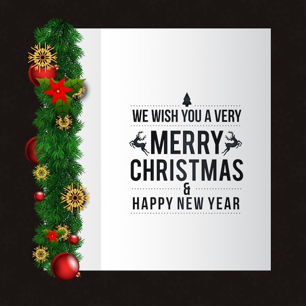 Vector christmas greetings card