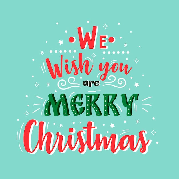 クリスマスの挨拶手描きの冬の休日の画像クリスマスのレタリング