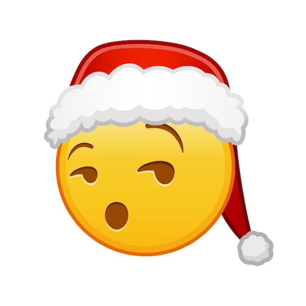 Christmas grinning flirting face Large size of yellow emoji smile