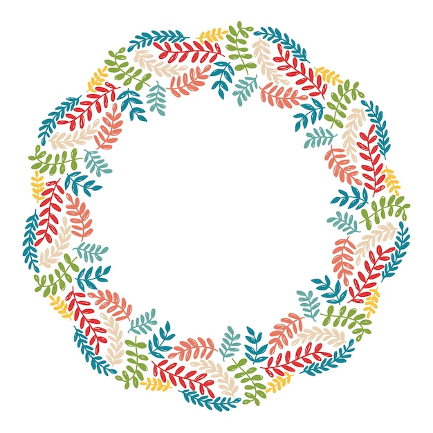 Vector christmas hand drawn wreath vector