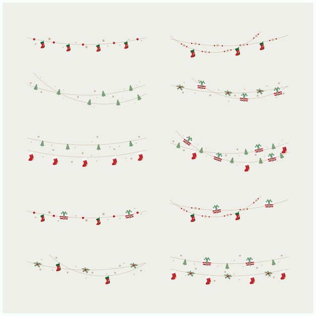 Vector christmas hanging decoration