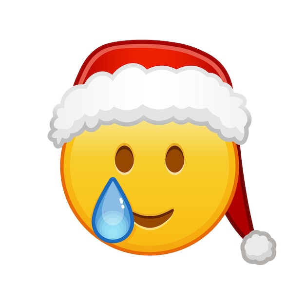 Christmas happy face with tears Large size of yellow emoji smile