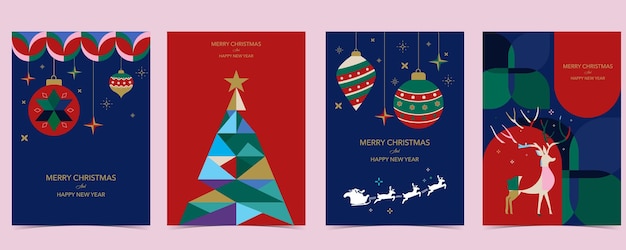 christmas and happy new year background vertical design for a4