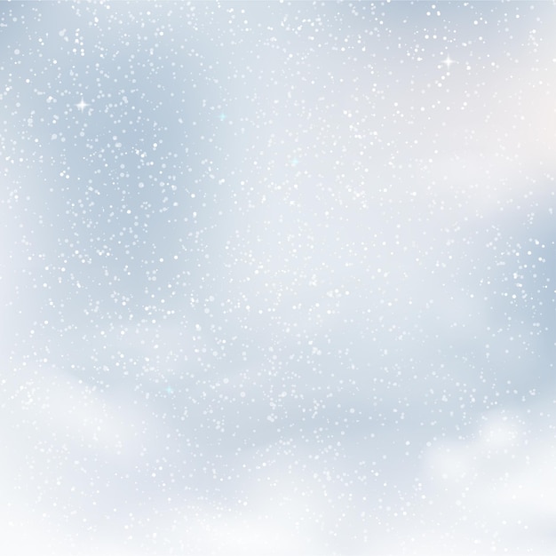 Vector christmas and happy new year background with falling snowflakes on blue sky vector