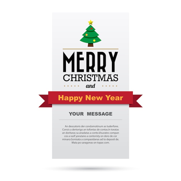 Christmas and Happy new year  card 