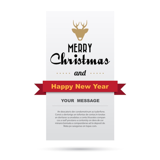 Christmas and Happy new year  card 