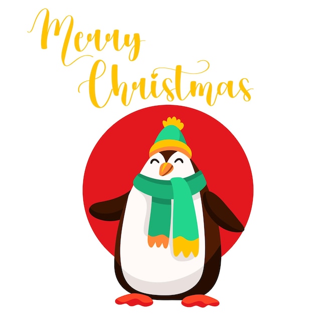 Christmas happy penguin