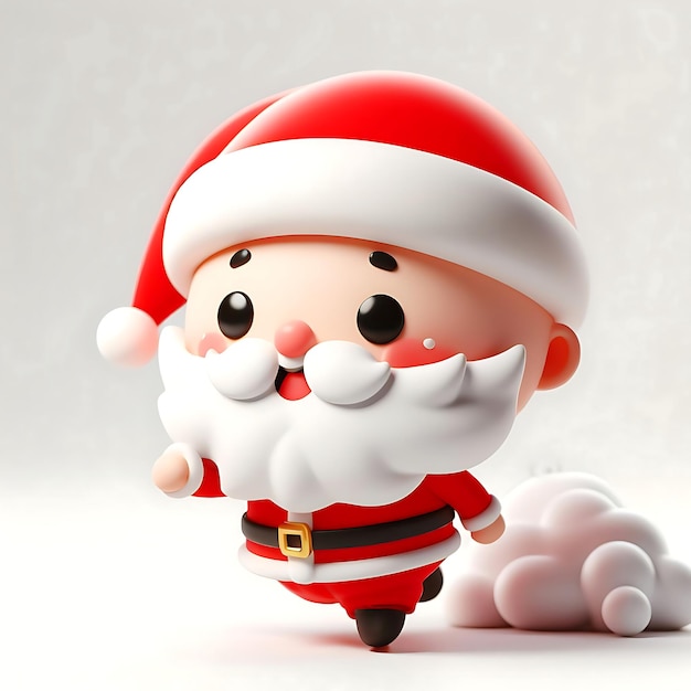 Vector christmas happy santa claus cartoon vector illustrator template for social media post