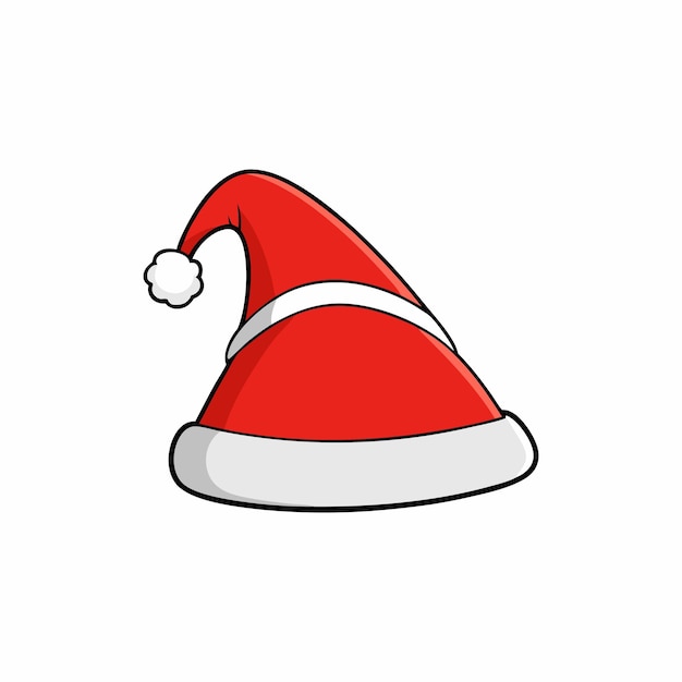 クリスマス・ハット・カートゥーン・ベクトル・イラストクリパート・スタイルでクリスマス・デー