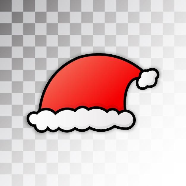 Vector christmas hat design with transparent background