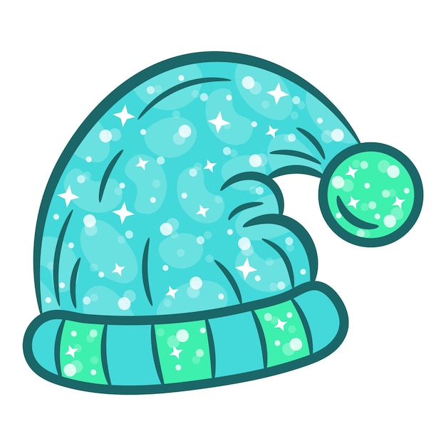 Christmas hat sticker drawing for winter