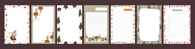 Christmas holiday celebration journal notepad cute letter scandinavian style