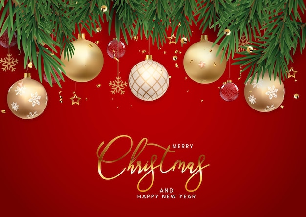 Christmas holiday party background happy new year and merry christmas poster template