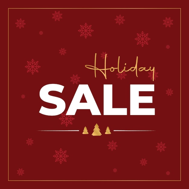 Christmas Holiday Sale vector Poster