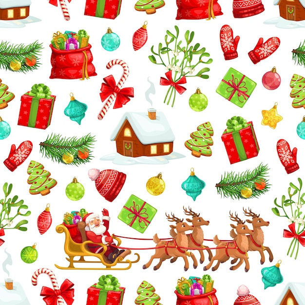 Christmas holiday seamless pattern background
