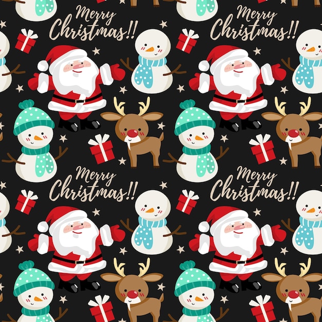 Christmas holiday season seamless pattern.